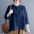 thumbnail image 2 of Women's Button Down Shirt Soft Comfortable Loose Fit Casual Blouse Stylish Breathable Fabric Elegant Top, 2 of 2