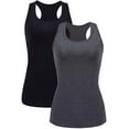 thumbnail image 1 of Charmo Camisole en Coton pour Femme avec Soutien-Gorge Intégré Débardeur Extensible sous-Maillots Cami 2 Paquets, 1 of 7