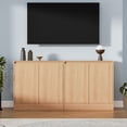 thumbnail image 4 of Buffet Cabinet with 2 Doors, Coffee Bar Cabinet with Adjustable Shelf, Modern Kitchen Buffet Sideboard with Storage for Living Room, Kitchen, Oak, 4 of 9