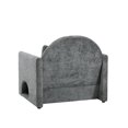 thumbnail image 4 of Modern Cat-Friendly Chenille Oversized Armchair with Pet-Resistant Fabric, Built-In Cat Cave & Machine-Washable Cushions for Living Room, Bedroom, Home Office, 4 of 5