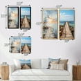 thumbnail image 4 of Designart "Seaside Serenity Capturing Piers and Docks III" Coastal Pier Framed Wall Art Set Of 2 - Grey Beach Framed Wall Art Set Of 2, 4 of 7