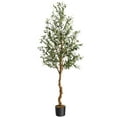 thumbnail image 1 of Yeshouse paquete de 2 olivos artificiales de 1,8 m con frutos grandes, plantas realistas en maceta, ideales para interiores, hogar, sala, dormitorio u oficina, 1 of 6