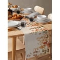 thumbnail image 6 of Ldtrchee Orange Botanical Table Runner 70 Inches, Farmhouse Leaf Fall Thanksgiving Bed Runner Dresser Scarves Tabletop for Indoor Outdoor Parties/Ceremony/Banquet, 13" x 70", 6 of 8