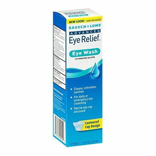Bausch & Lomb Advanced Irrigating Solution Eye Relief Eye Wash, 4Oz, 5