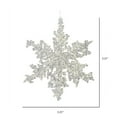 thumbnail image 2 of Vickerman 5" Clear Snowflake Silver Glitter Christmas Ornament, 6 per Bag, 2 of 2