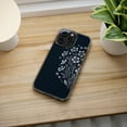 thumbnail image 5 of DistinctInk Hybrid (Acrylic / TPU) Clear Slim Fit Case for Apple iPhone 12 Pro MAX (6.7" Screen) - Title: "Elegant Blooms: Minimalistic Spring Flower Illustration", 5 of 8