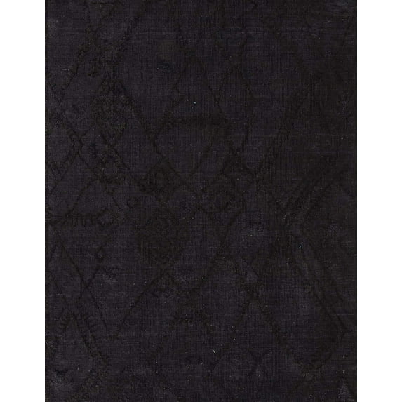 Ahgly Company Machine Washable Indoor Rectangle Abstract Charcoal Black Area Rugs, 8' x 12'