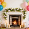 thumbnail image 4 of dajkiuy Easter Artificial Garlands with Eggs, 6Ft Spring Summer Floral Vine Garland Wreaths for Home Kitchen Fireplace Indoor Outdoor Holiday Party, 4 of 6