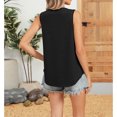 thumbnail image 6 of Women's Casual Sleeveless Tank Top with Scoop Neck and Pleated Front Boho Tops Loose Fit Tunics Summer Vacation Outfits Flowy, 6 of 6