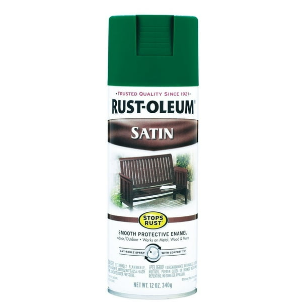 12 Oz Hunter Green Satin Enamel Finish Spray Paint [Set of 6] - Walmart