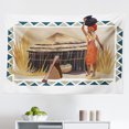 thumbnail image 1 of African Tapestry, American Girl Singing Saxophone Player Popular Sound Design, Fabric Wall Hanging Decor for Bedroom Living Room Dorm, 2 Sizes, Black Pale Grey, by Ambesonne, 1 of 1