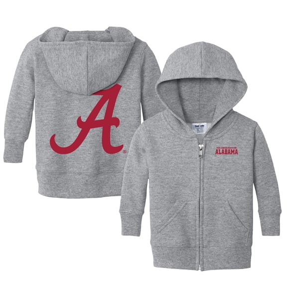 Toddler Chad & Jake  Heather Gray Alabama Crimson Tide Logo Full-Zip Hoodie Jacket