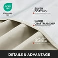 thumbnail image 7 of Deconovo Blackout Curtains Room Darkening Drapes with Coated Silver Back for Bedroom 42x72 inch Light Beige 2 Panels, 7 of 7