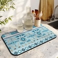thumbnail image 3 of Washable Rubber Botanical Leaves Vintage Floral Dish Drying Mats for Kitchen Counter Home Large Coffee Bar Pad Accessories and Decor for Utensils Stemware 19.5''x12'', 3 of 7