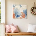 thumbnail image 5 of Canvas Wall Art Ocean Corals Canvas Art Print Summer Beach Coral Sea Stars Retro Texture Pictures Wall Decor for Living Room Bedroom Artwork Decorations Stretched Framed Ready to Hang 8"x8", 5 of 9