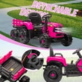 thumbnail image 7 of Xuanlur 24V Ride on Toy for Big Kids, 24V Ride on Tractor w/Remote Control, 400W Motor, Kids Electric Vehicles Ride On Tractor Car for Ages 3+, USB,LED light, Bluetooth,3 Speed Adjustable(Rose Red), 7 of 7