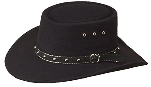Western Faux Felt Gambler Cowboy Hat 