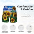 thumbnail image 5 of Gaeub Landscape With Sunflowers Mens Swim Trunks Stretch Beach Shorts Quick Dry for Men Swim Shorts Swimwear with Pockets- 3X-Large, 5 of 9