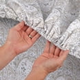 thumbnail image 5 of Mellanni 4-Piece Iconic King Bedsheet Set - Microfiber, 16" Deep Pocket, Cooling, Wrinkle, Fade, Stain Resistant, Paisley Gray, 5 of 7