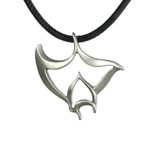 Manta Ray Necklace Pewter Pendant- Manta Ray Gift for Women and Men, Stingray Necklace, Gifts for Divers, Sea Life Jewelry for Divers, Stingray Charm