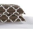 thumbnail image 4 of Reversible 3-Piece Quatrefoil Print Comforter Set - Soft and Plush Medium-Weight Material, King/California King Size, Gray/White, 4 of 5