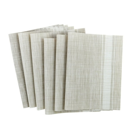 Heat Resistant Non Skid Pvc Tables Desk Mats Placemats Begie