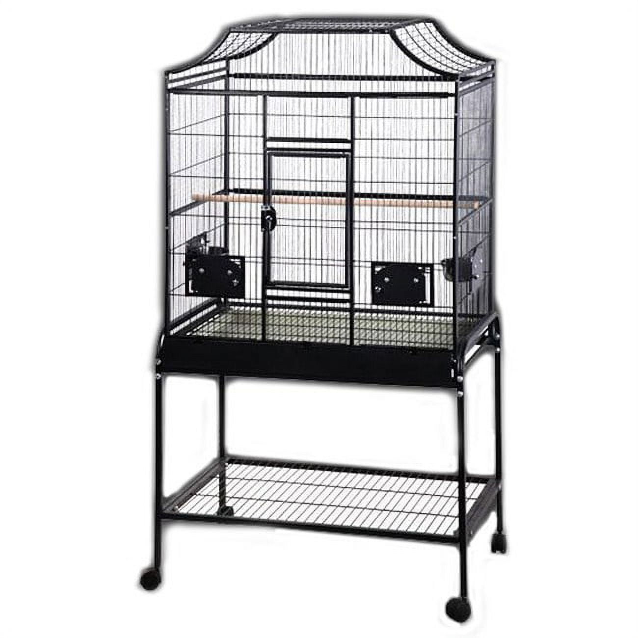 A and E Cage Co. Elegant Style Flight Bird Cage-Black-Large