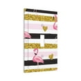 thumbnail image 2 of Kll Gold Glittering Hearts And Flamingos Wall Plate,Gloss Finish,Standard Size 1 - 5" X 3", Polycarbonate Thermoplastic,Electric Receptacle Plug Covers, 2 of 8