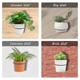 thumbnail image 4 of 2 Pack 6 inch Flower Pot Holder Ring, Flower Pot Holder Ring Wall Mounted Set Wall Mounted Metal Planter Hanger Matte Black Hanging Plant Holder, 4 of 7
