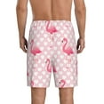 thumbnail image 5 of Salouo Cute Flamingo with Heart Pattern Men's Sleep Pajama Shorts,Pajama Bottoms Elastic Waistband Sleep Pajama Short PJ Shorts for Men -4X-Large, 5 of 6