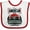 White and Red, variant on Inktastic American Muscle Car Boys or Girls Baby Bib