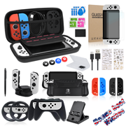 Switch OLED Accessories Bundle Kit with Carrying Case, 25 in 1 Back to School Nintendo Switch Gift Box for All Age