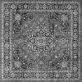 thumbnail image 1 of Ahgly Company Indoor Square Medallion Gray Traditional Area Rugs, 4' Square, 1 of 1