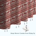 thumbnail image 6 of Red Christmas Reindeer Pattern Shower Curtain 72"x72" ,Bathroom Decorative Shower Curtains Set with 12 Hooks,Modern Waterproof Washable Shower Curtain, 6 of 6