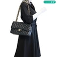 thumbnail image 2 of Pre-Owned Chanel Classic Double Flap Jumbo Quilted Caviar Leather Shoulder Bag Black, 2 of 14