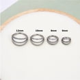 thumbnail image 4 of G23 Titanium Septum Clicker Nose Ring,Triple Double Open Stack Hoop Ring,Daith Helix Rook Conch Tragu Cartilage Piercing Jewelry, 4 of 6