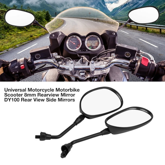 Espejo retrovisor, espejo retrovisor universal para motocicleta, scooter, espejo retrovisor D, artesanía superior