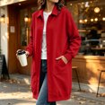 thumbnail image 6 of TGSLY Women's Long Button Down Sweatshirt Lightweight Collared Long Sleeve Cardigan Coat Relaxed Casual Solid Color Fall Winter Jacket with Pockets M, 6 of 8