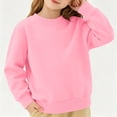 thumbnail image 2 of FAIWAD Kids Cotton Sweatshirt Boy Girl Basic Plain Sweatshirt Thin Long Sleeve Crewneck Pullover Tops, 2 of 8