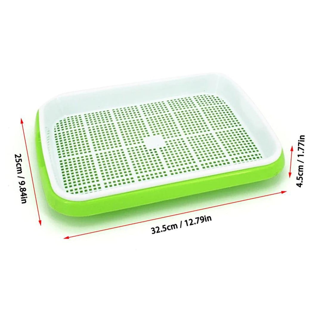 Wuweikeji Hydroponic Microgreens Starter Kit: 2-Layer Plastic Tray (13 x 10.2 x 2 inches) with 10 Paper Sheets - Indoor Sprouting System for Beginners and Advanced Gardeners