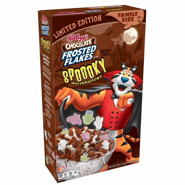 Kellogg's Frosted Flakes Chocolate w Marshmallow Halloween Edition 24.7