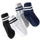 thumbnail image 3 of Calcetines de dos rayas para niños Calcetines de algodón suave de corte bajo para niños pequeños Calcetines de tubo atléticos para niños Niños Niñas XL 19-23 cm para 9-12 años, 3 of 5