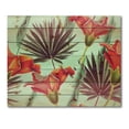 thumbnail image 3 of Designart 'VIntage Tropical Flowers VII' Traditional Print on Natural Pine Wood, 3 of 5