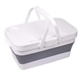 thumbnail image 3 of Caja De Almacenamiento Para Pícnic Cesta de picnic plegable Caja de almacenamiento para acampar Contenedor de frutas y alimentos con tapa (Blanco) Hugtrwg Para Estrenar, 3 of 9