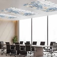 thumbnail image 3 of 1 Pack Ocean Turtle Fluorescent Light Covers for Ceiling Lights Retro Sea Stars Shells Blue Leaf Wood Grain Magnetic Ceiling Light Covers Overhead Light Filters for Office Classroom Home, 3 of 9