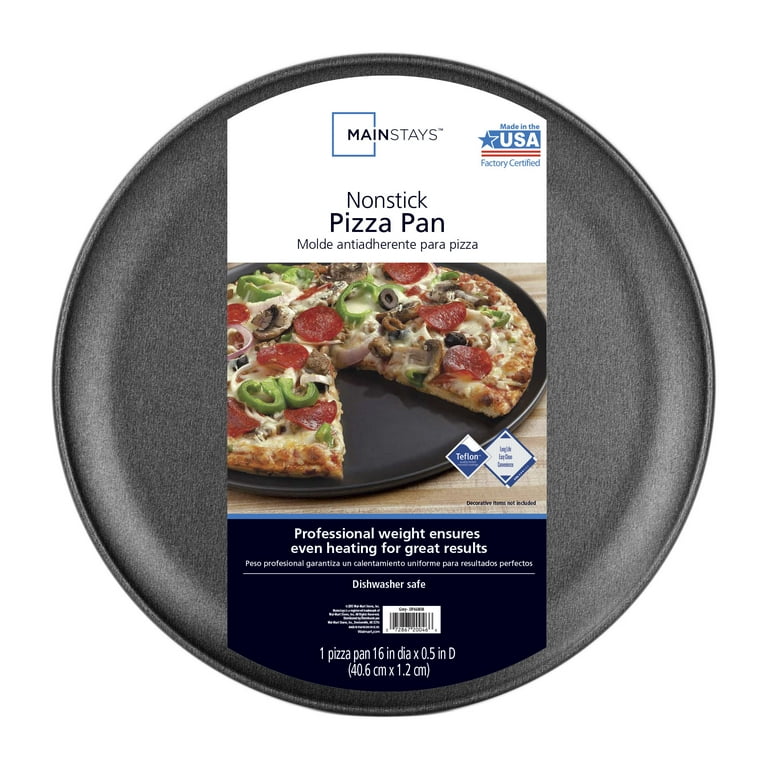 Mainstays 16 inch Non-Stick Pizza Pan, Large, Gray 78569