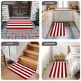 thumbnail image 6 of Red Stripes Door Mat&nbsp;Indoor Outdoor Entrance, Non Slip Small Rug for Kitchen Bathroom Entryway Rug, Simple Red White Texture Washable Doormat Floor Mat for Office Home Decor 18x30 Inch, 6 of 8