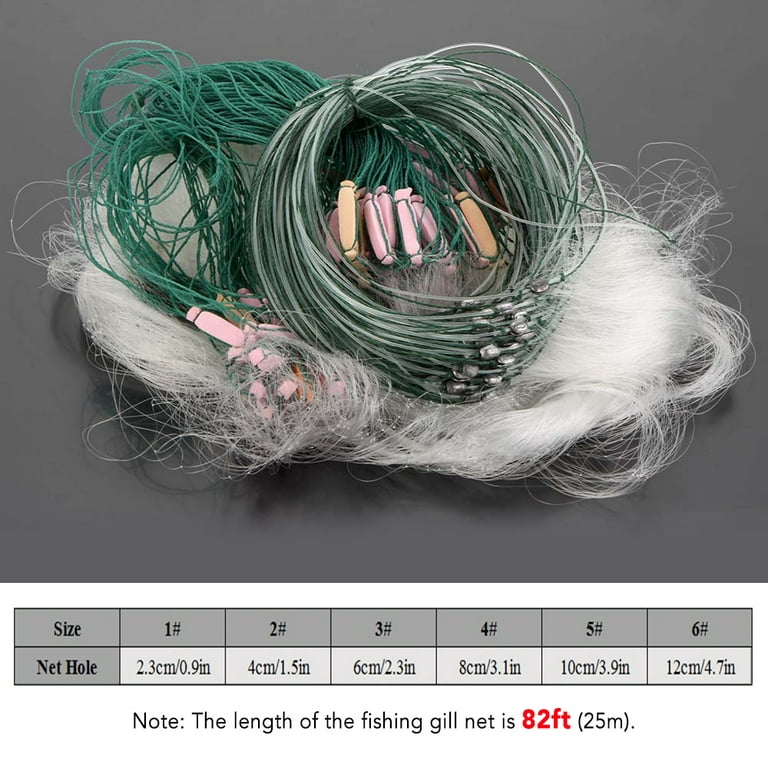 Lixada 25m 3 Layers Monofilament Fishing Fish Gill Net with Float