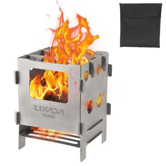 Lixada Outdoor furnace,Portable Wood Stove Outdoor Picnic Stove Pocket Stove Outdoor Buzhi