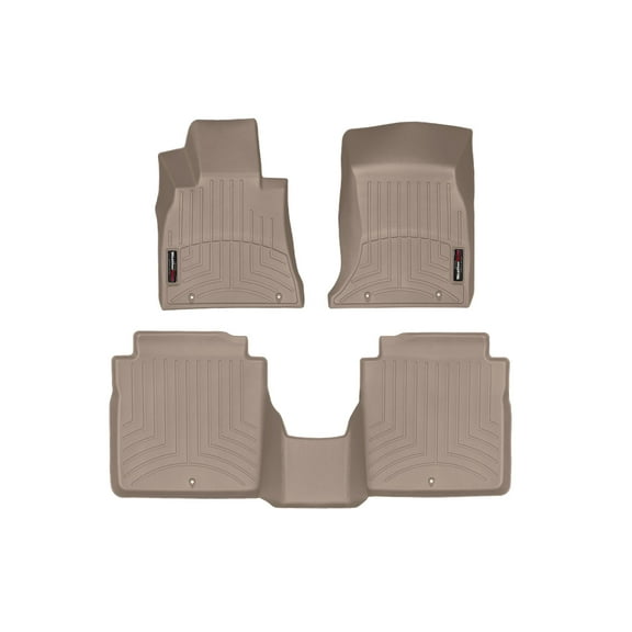 WeatherTech Custom Fit FloorLiners compatible with 2017-2022 Genesis G90 - 1st & 2nd Row, Tan